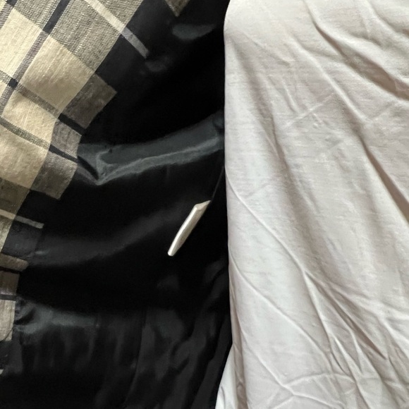 Jones NY Petite Black & Tan Jacket Blazer with Pockets Lined Linen Blend Size 14 - Picture 5 of 7